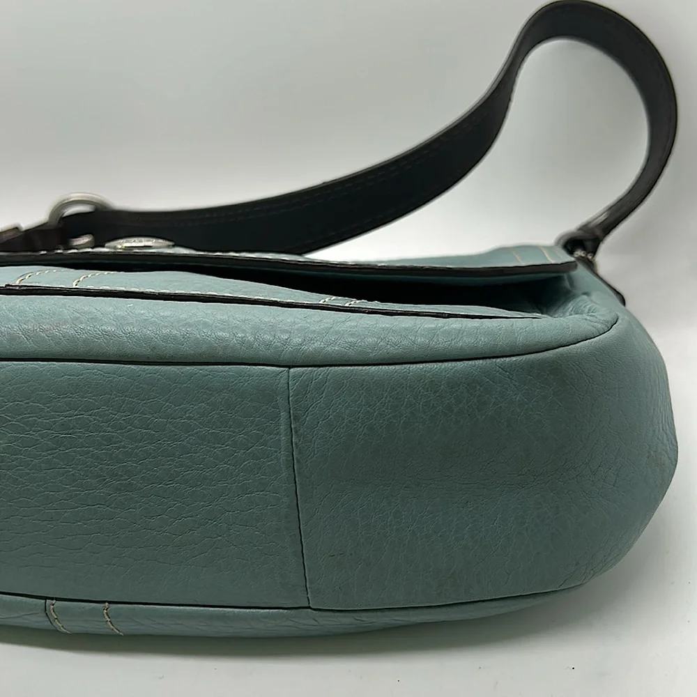 Coach Robin’s Egg Light Blue Pebbled Leather Hobo Bag Purse 🌸🌸 - Picture 13 of 13